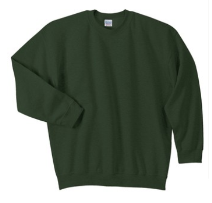 Dark Green Crew Sweatshirt Main Image